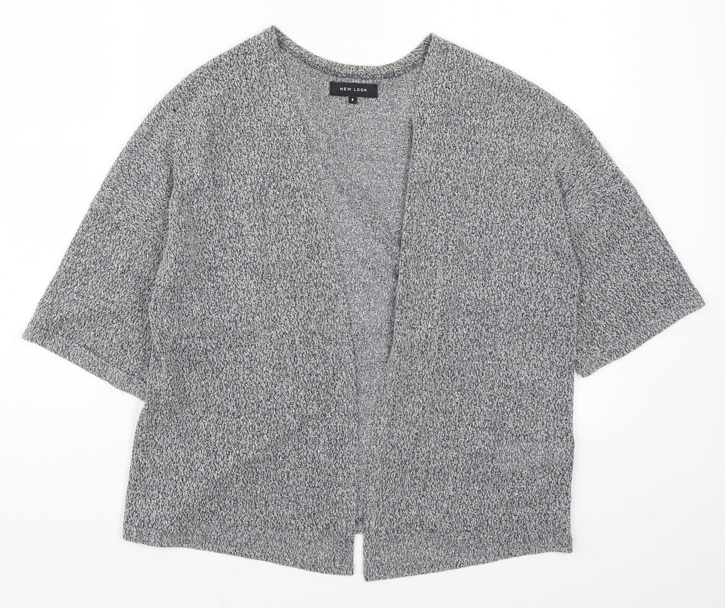 New Look Womens Grey  Knit Cardigan Jumper Size 8