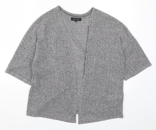 New Look Womens Grey  Knit Cardigan Jumper Size 8