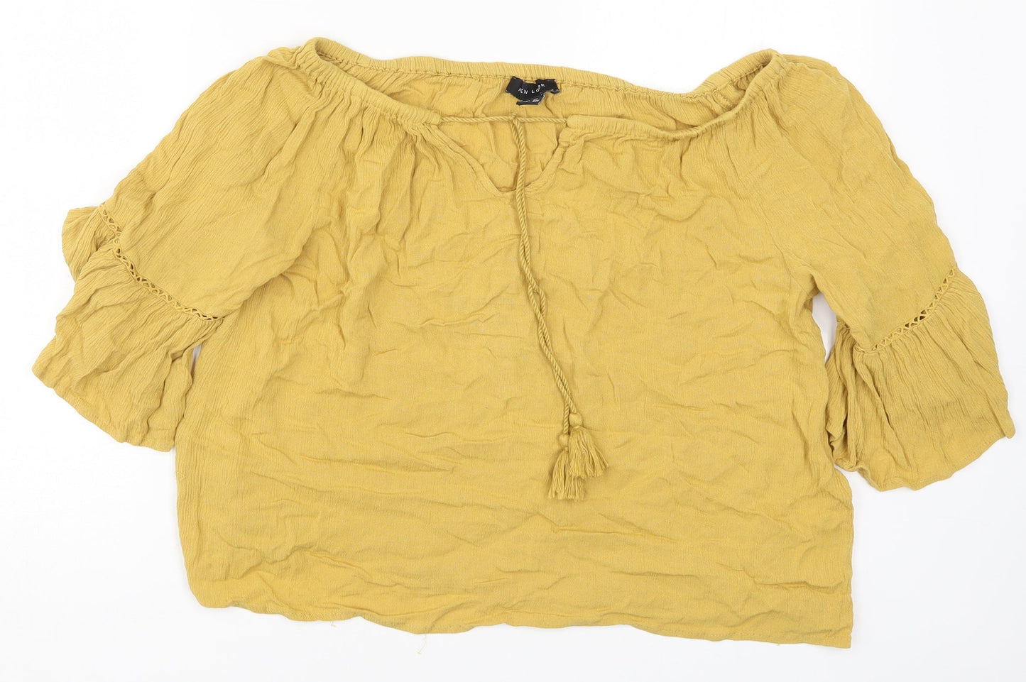 New Look Womens Yellow   Basic Blouse Size 12