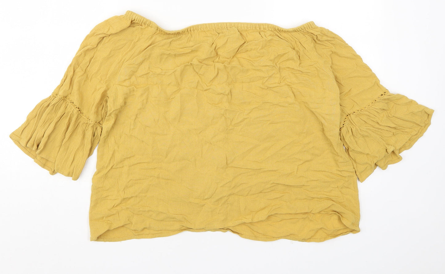 New Look Womens Yellow   Basic Blouse Size 12