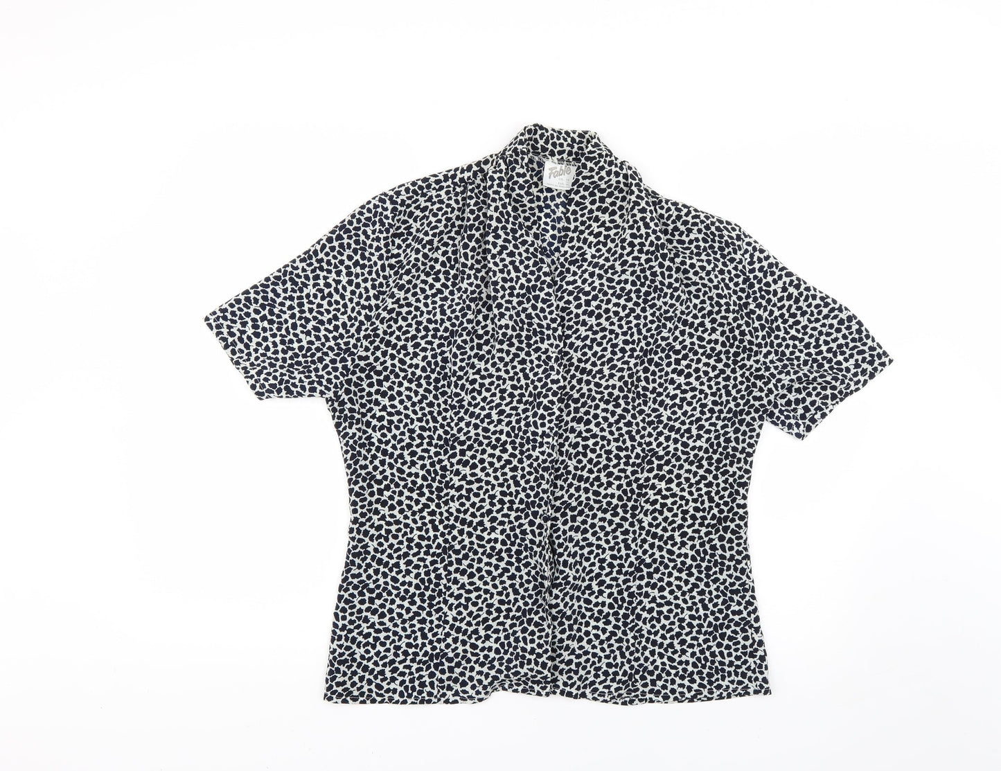fable Womens Multicoloured Geometric  Basic Button-Up Size 14