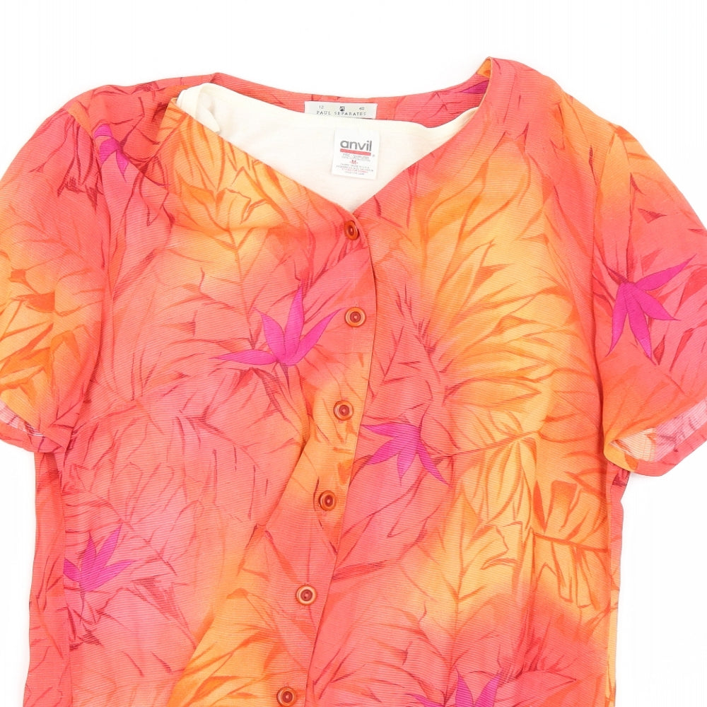 paul seperates Womens Multicoloured Floral  Basic Button-Up Size M