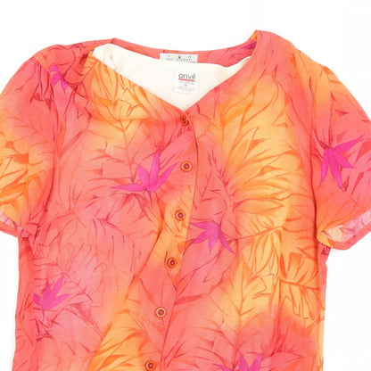 paul seperates Womens Multicoloured Floral  Basic Button-Up Size M