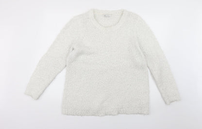 BHS Womens White   Pullover Jumper Size 18
