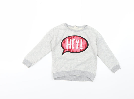 River Island Baby Grey Geometric  Pullover Jumper Size 18-24 Months
