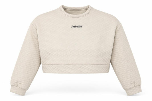 Boohoo Womens Brown Argyle/Diamond  Pullover Sweatshirt Size 10  - Cropped