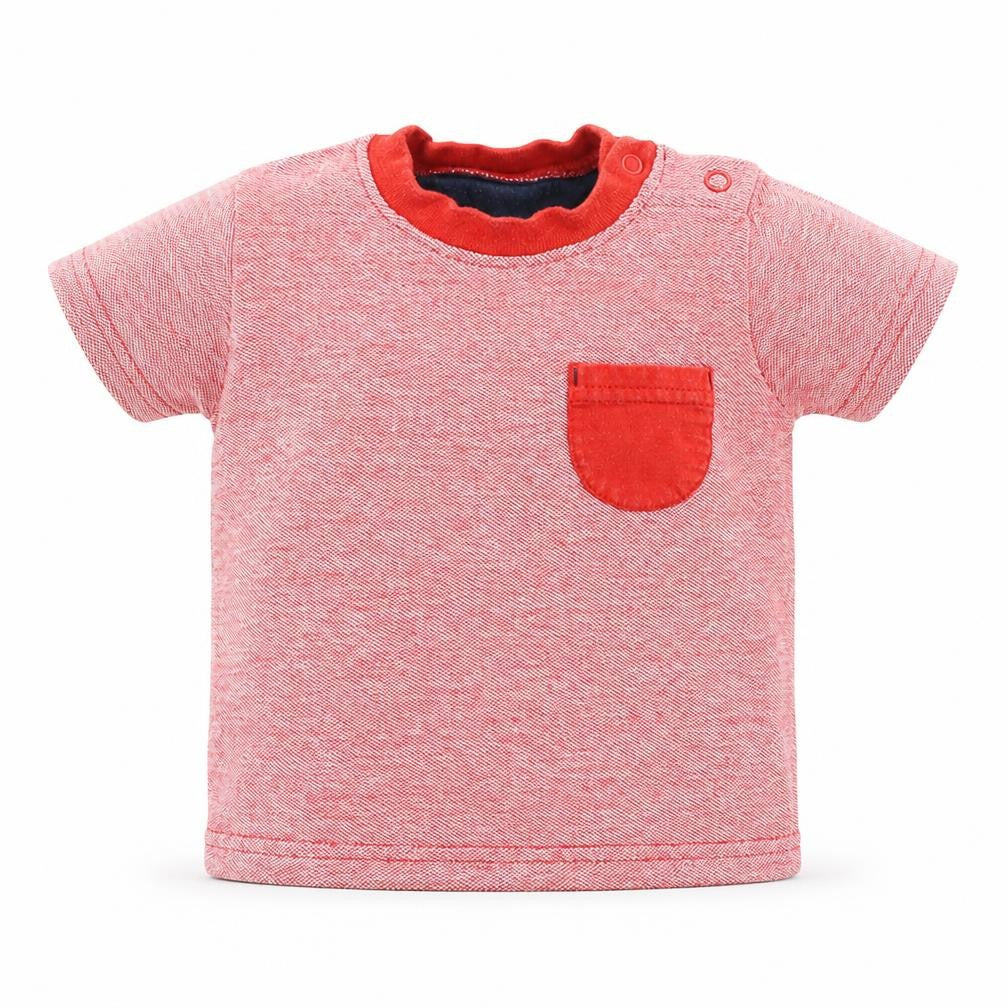 George Boys Red   Basic T-Shirt Size 0-3 Months
