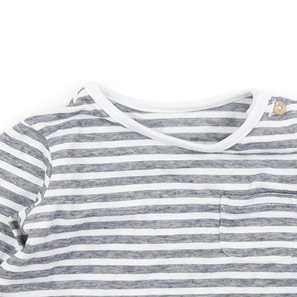 Tu Boys Blue Striped  Basic T-Shirt Size 0-3 Months