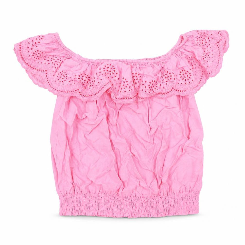 H&M Girls Pink   Cropped T-Shirt Size 11 Years