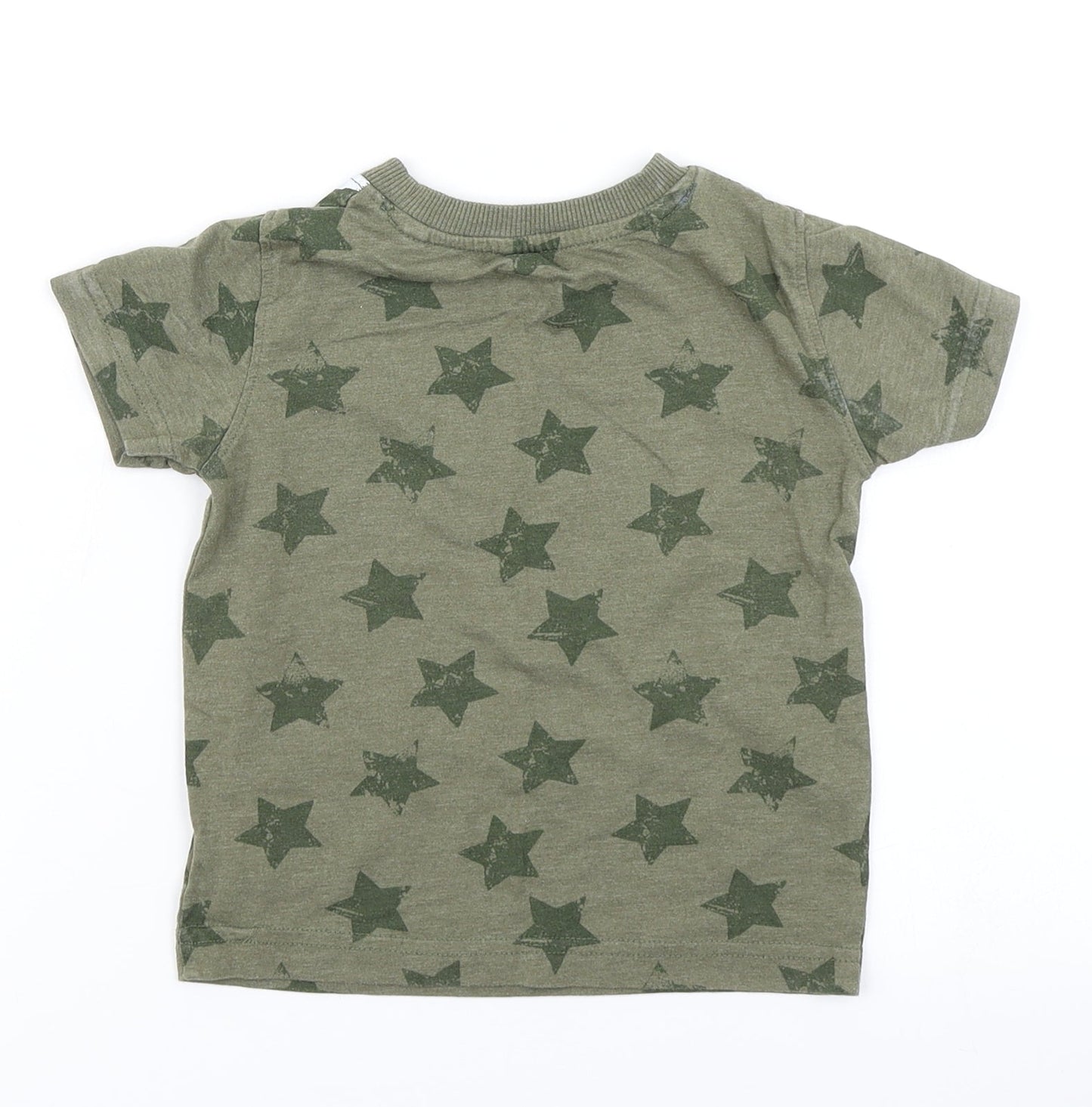 NEXT Boys Green Spotted  Basic T-Shirt Size 12-18 Months  - Star Print