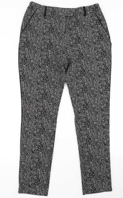 Tu Womens Black Check  Dress Pants Trousers Size 12 L29 in
