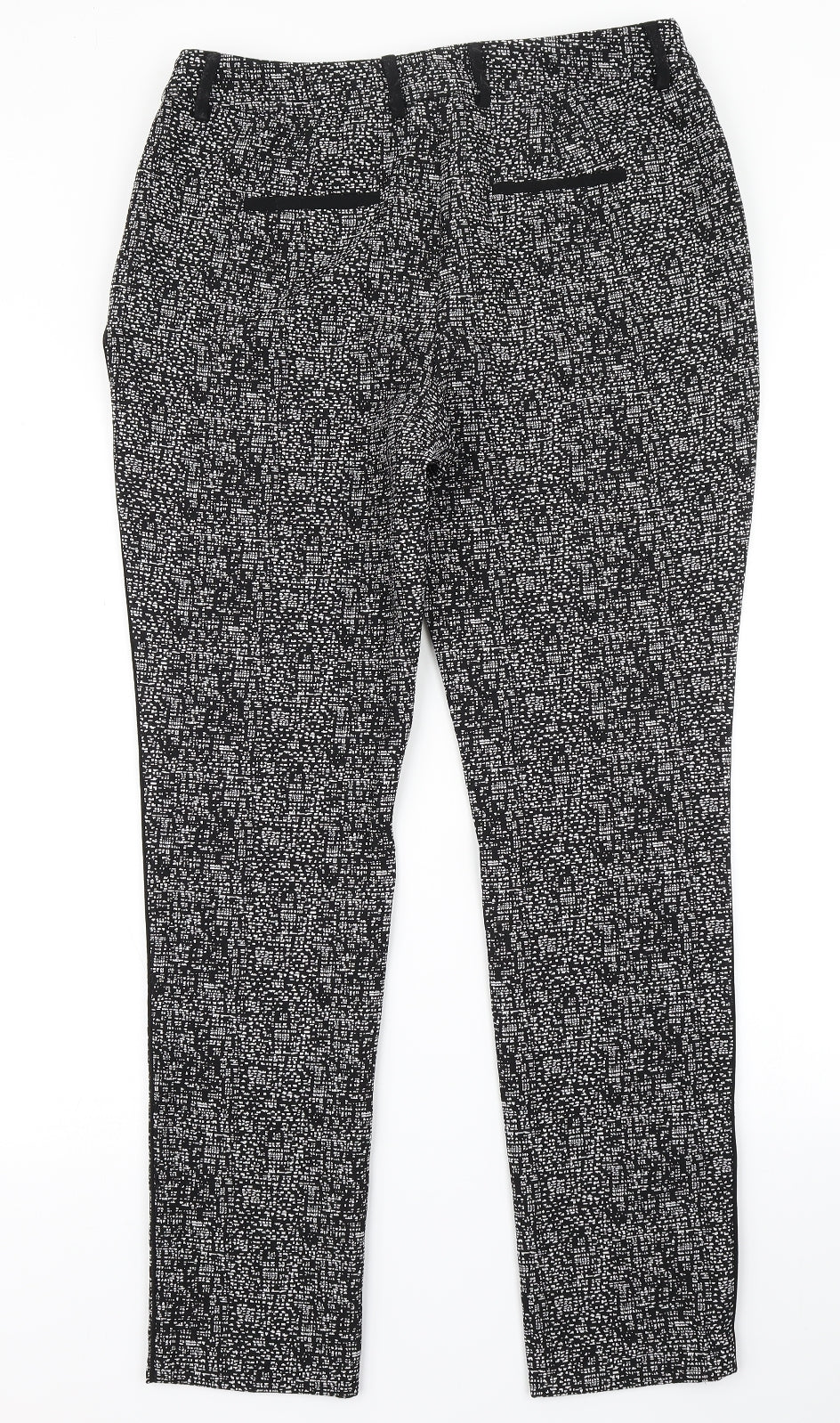 Tu Womens Black Check  Dress Pants Trousers Size 12 L29 in