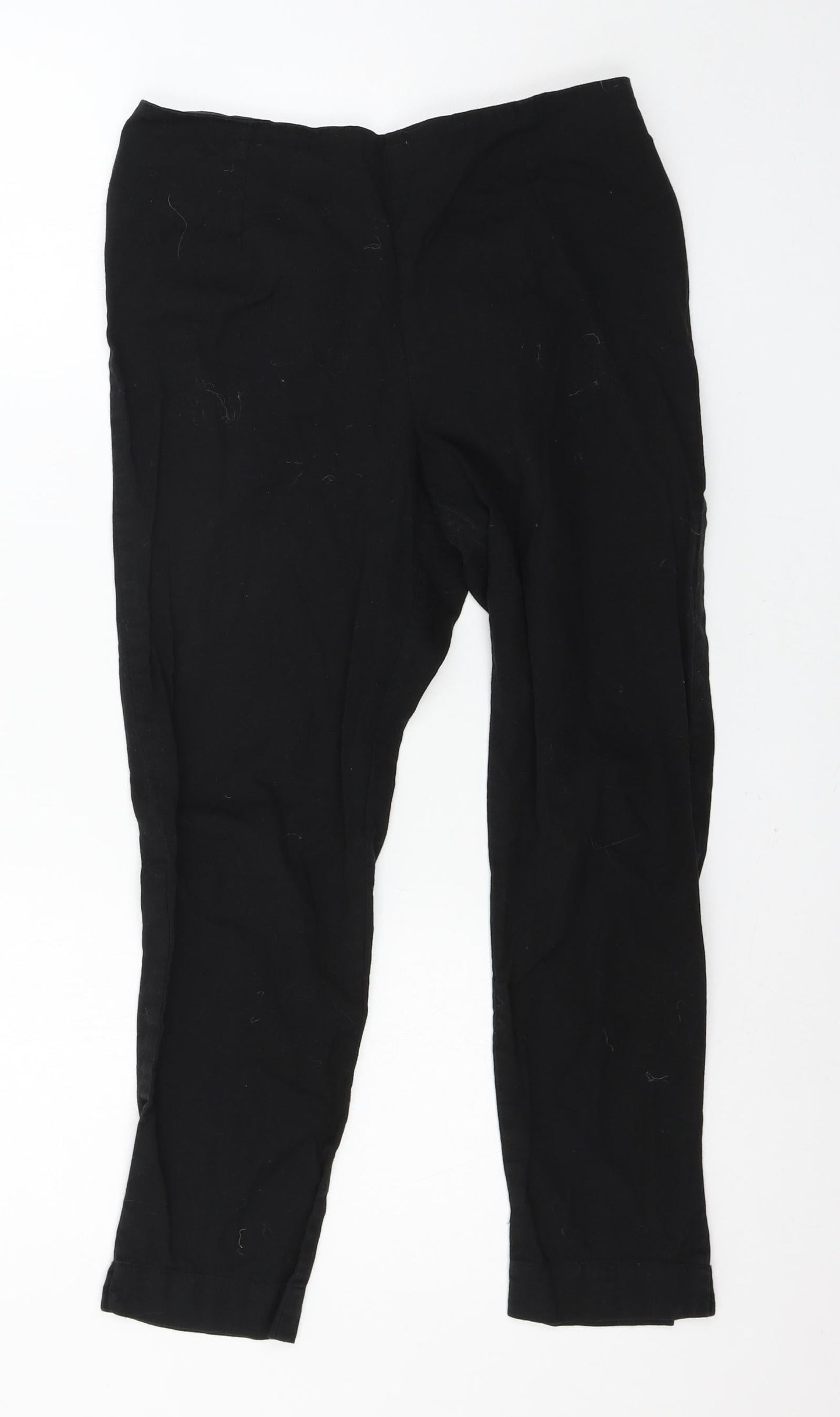 W Womens Black   Trousers  Size 10 L23 in