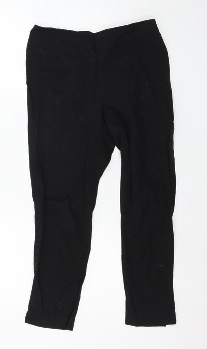 W Womens Black   Trousers  Size 10 L23 in