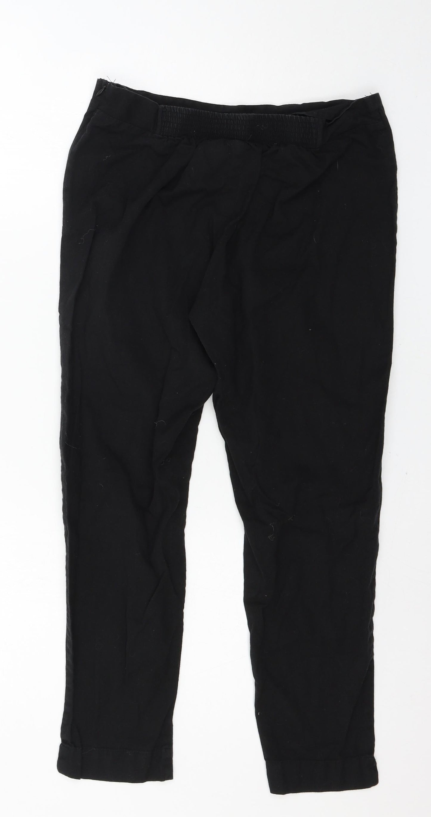 W Womens Black   Trousers  Size 10 L23 in
