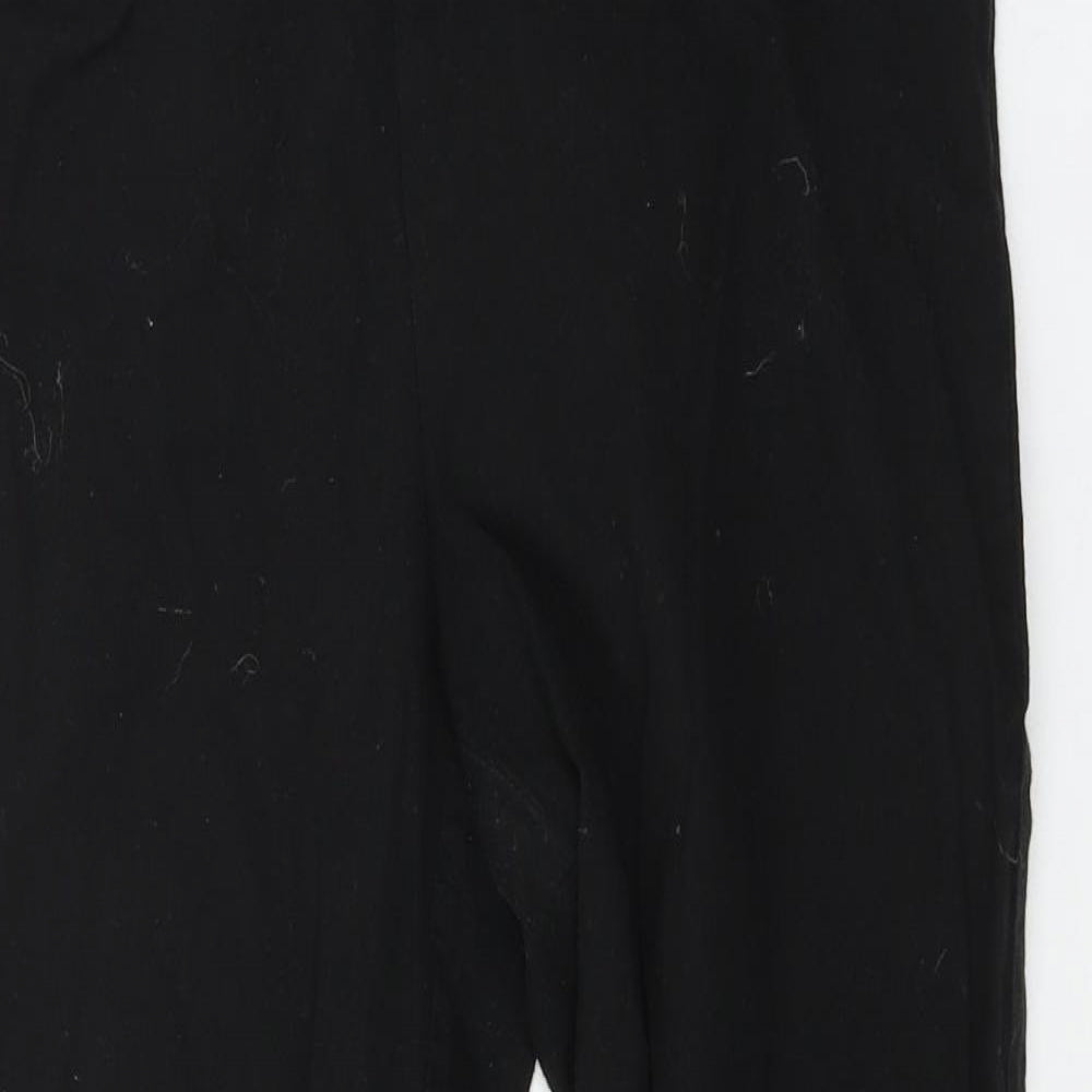 W Womens Black   Trousers  Size 10 L23 in