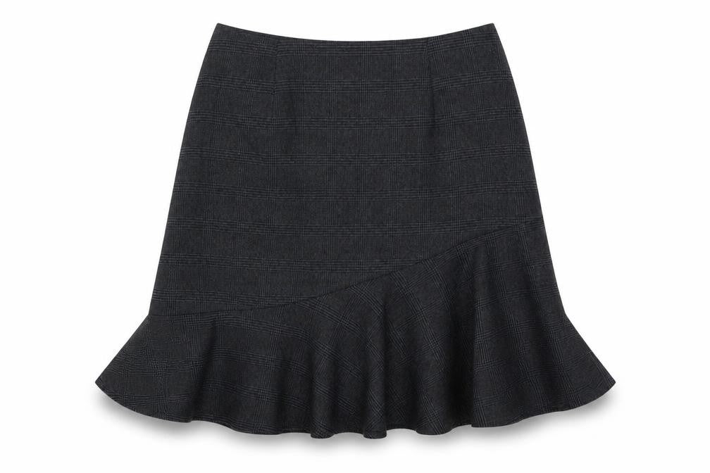 Marks & Spencer Womens Blue Plaid  Flare Skirt Size 28 in
