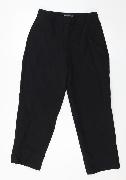 Marks and Spencer Womens Black   Trousers  Size 12 L24 in