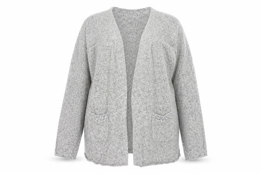 C&A Womens Grey  Knit Cardigan Jumper Size M