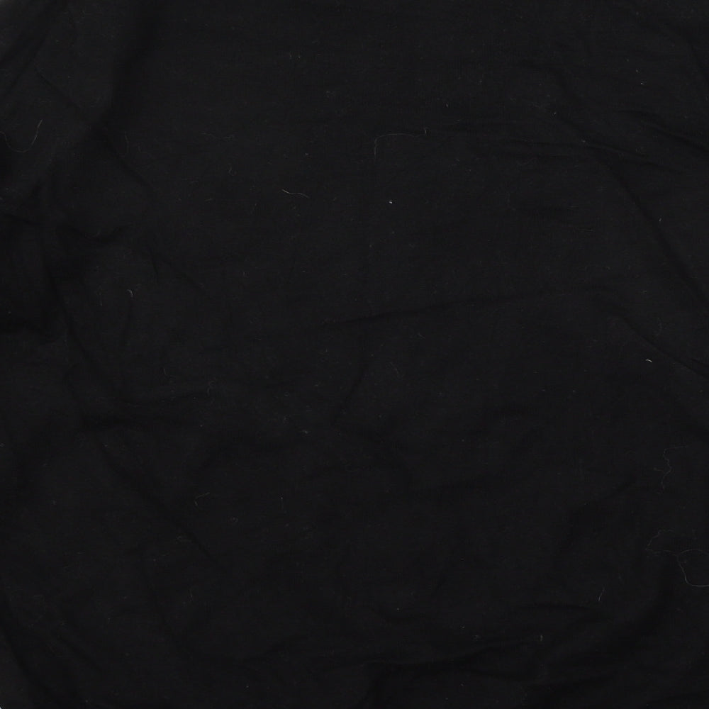 Warehouse Womens Black Floral Knit Pullover Jumper Size 18