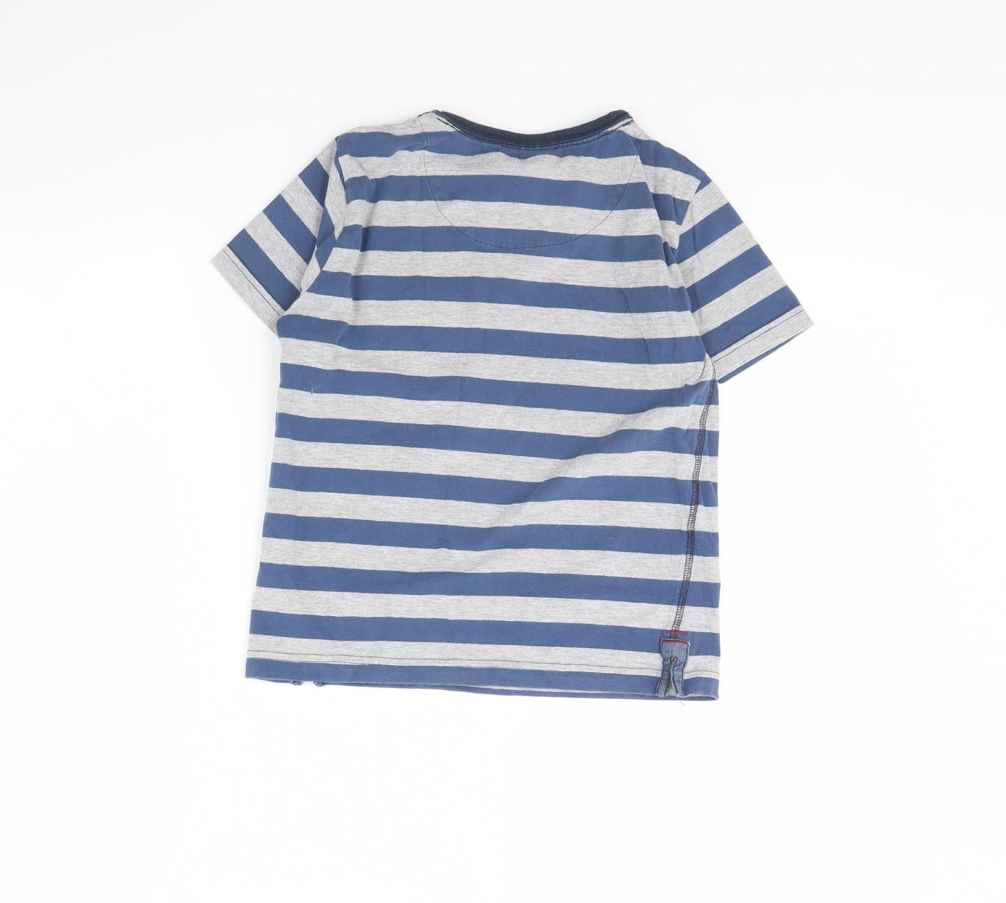 NEXT Boys Grey Striped  Basic T-Shirt Size 8 Years