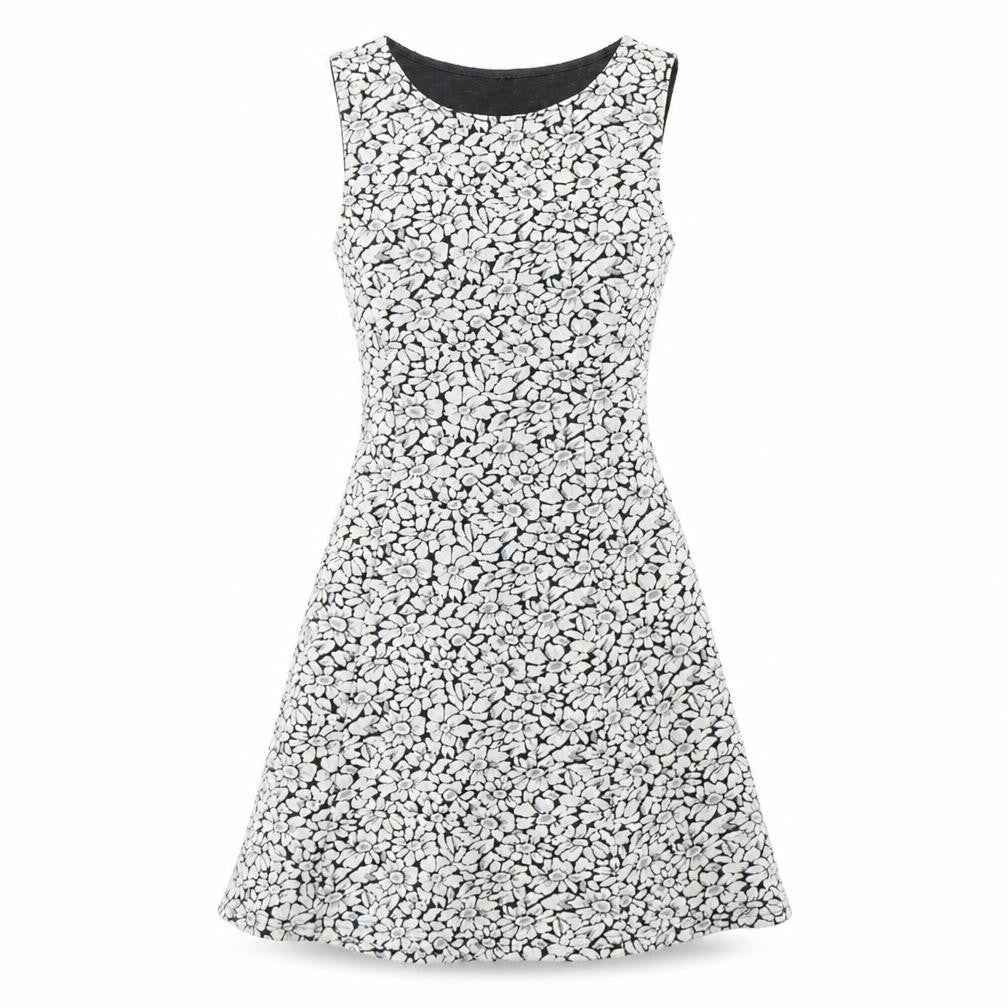Divided Womens Black Floral  Fit & Flare  Size 8