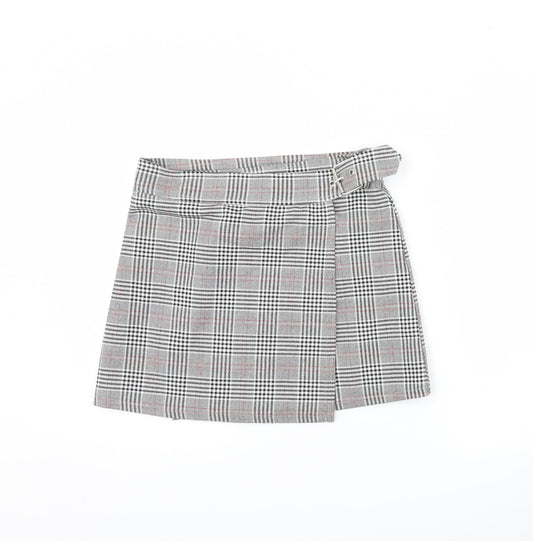 FOREVER 21 Womens Grey Plaid  Mini Skirt Size M