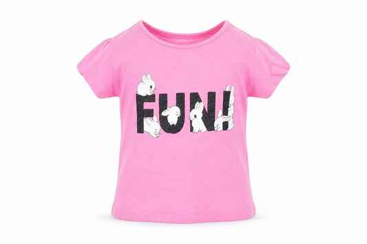 H&M Girls Pink   Basic T-Shirt Size 18-24 Months  - fun