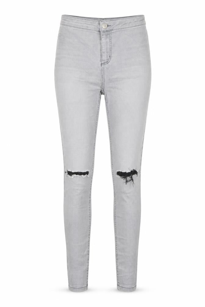 New Look Womens Grey  Denim Skinny Jeans Size 8 L30 in