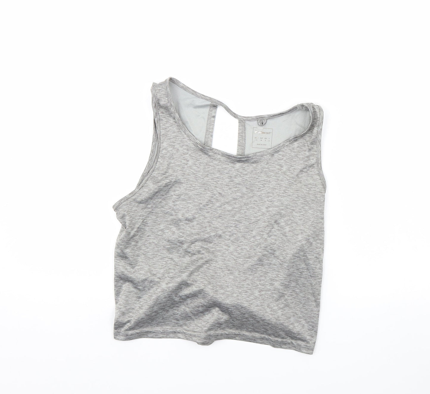 workout Womens Grey   Basic T-Shirt Size 10