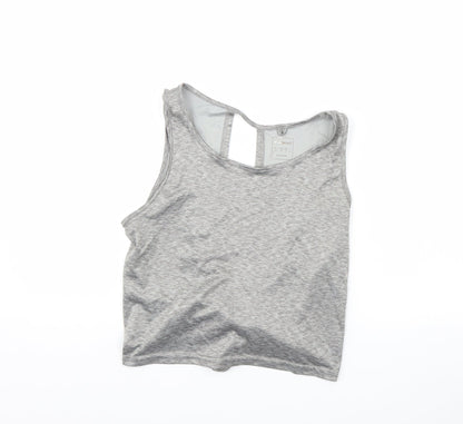 WorkOut Womens Grey   Basic T-Shirt Size 10