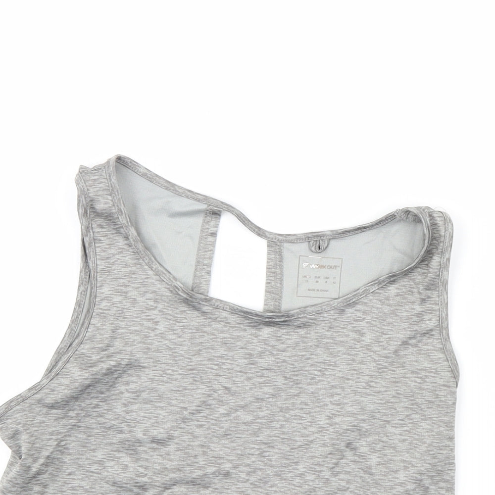 workout Womens Grey   Basic T-Shirt Size 10