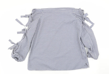 River Island Womens Multicoloured Check  Basic Blouse Size 8