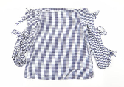 River Island Womens Multicoloured Check  Basic Blouse Size 8