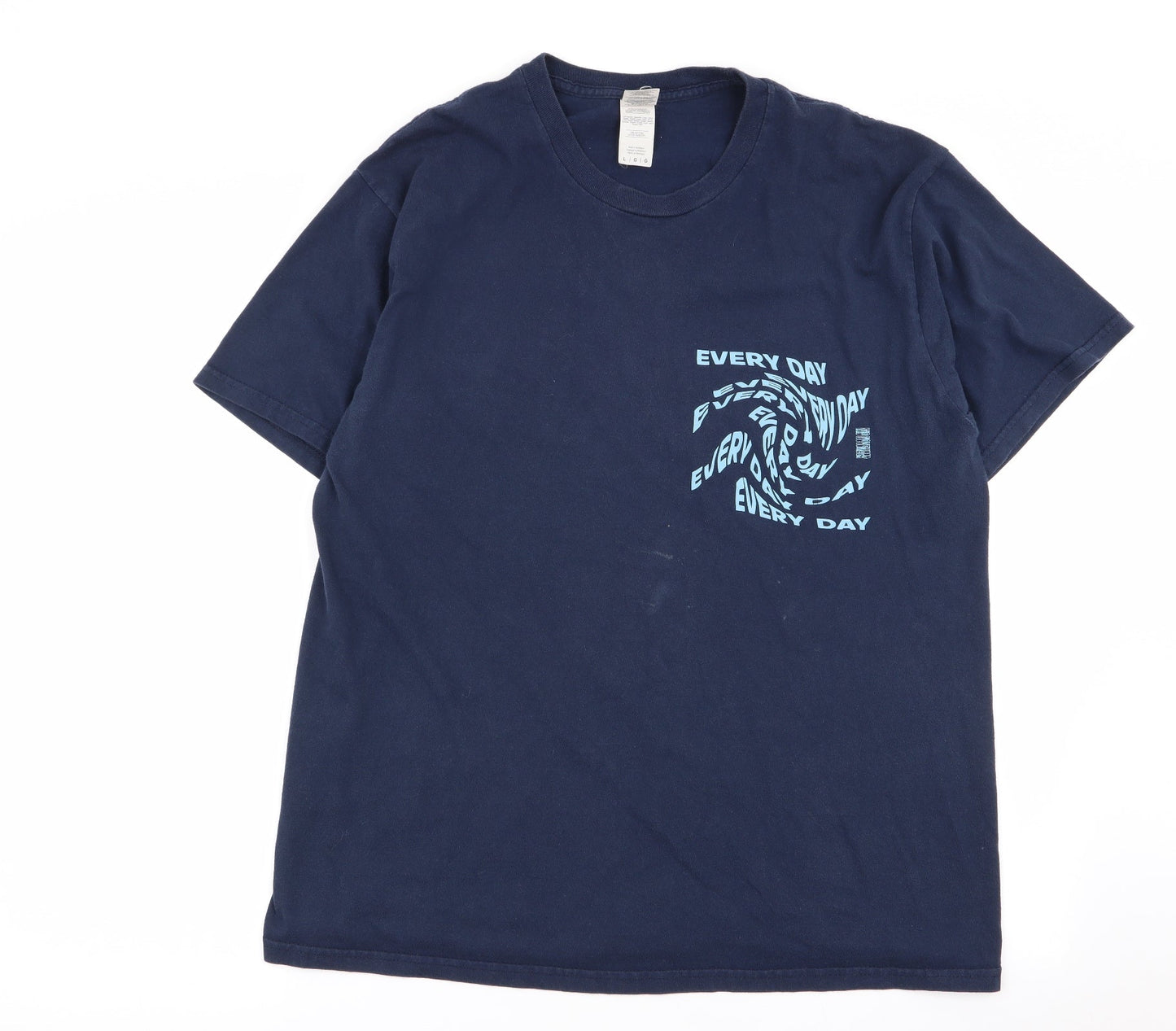 Gildan Mens Blue    T-Shirt Size L