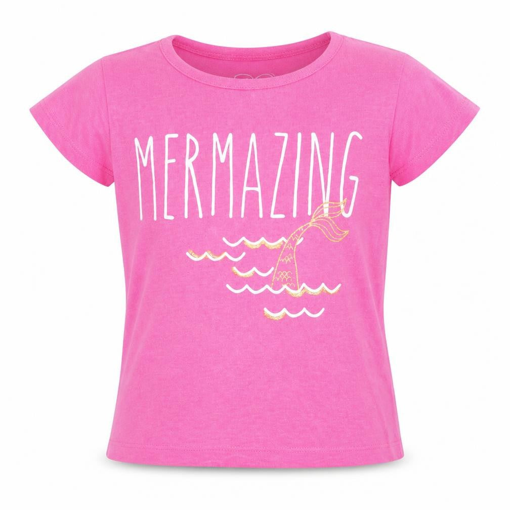 evie Girls Pink   Basic T-Shirt Size 5 Years