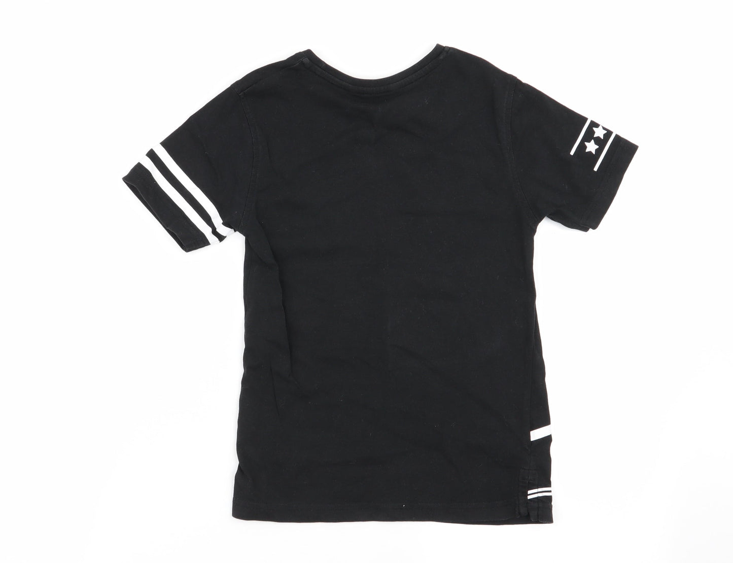 Asda George Boys Black   Basic T-Shirt Size 5-6 Years
