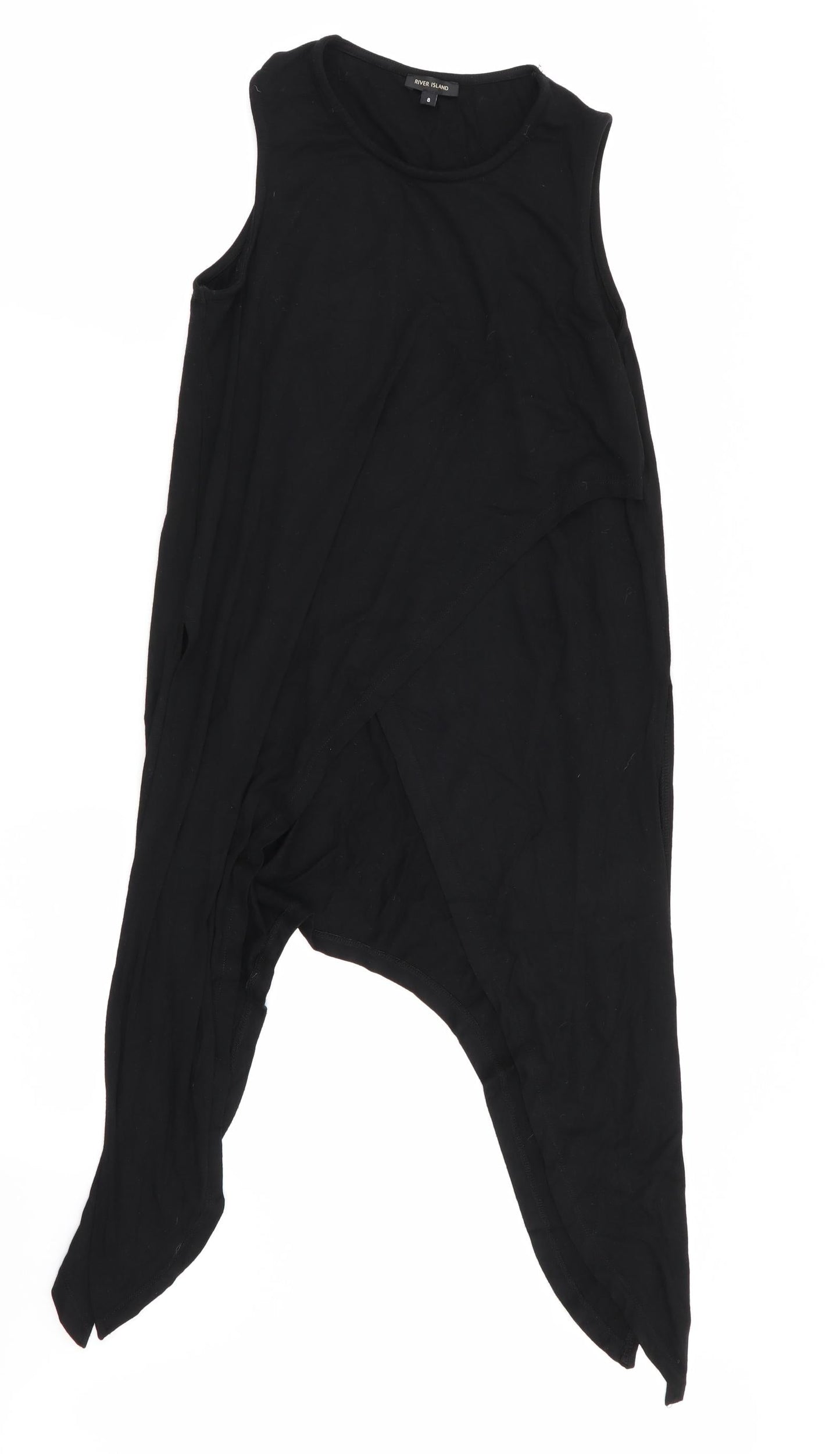 River Island Womens Black   Basic Tank Size 8