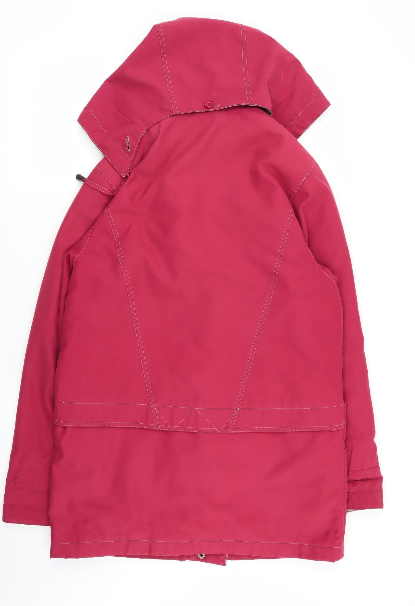 telemac Mens Red   Overcoat Coat Size S
