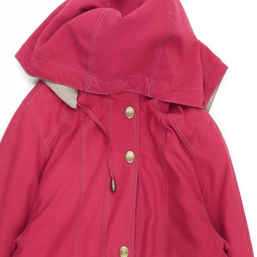 telemac Mens Red   Overcoat Coat Size S