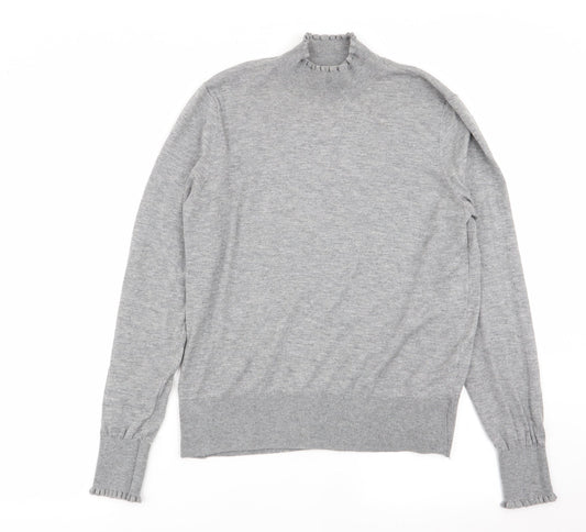 H&M Womens Grey   Basic T-Shirt Size 8