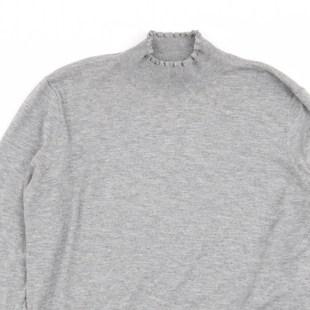 H&M Womens Grey   Basic T-Shirt Size 8