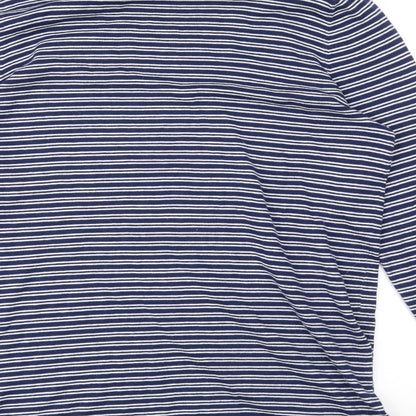 Aspen Womens Blue Striped  Pullover Jumper Size L