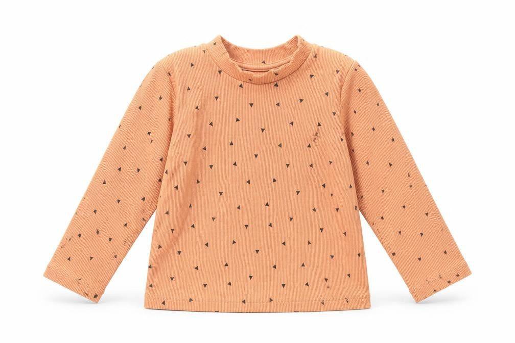 Primark Girls Orange Geometric  Basic T-Shirt Size 9-12 Months