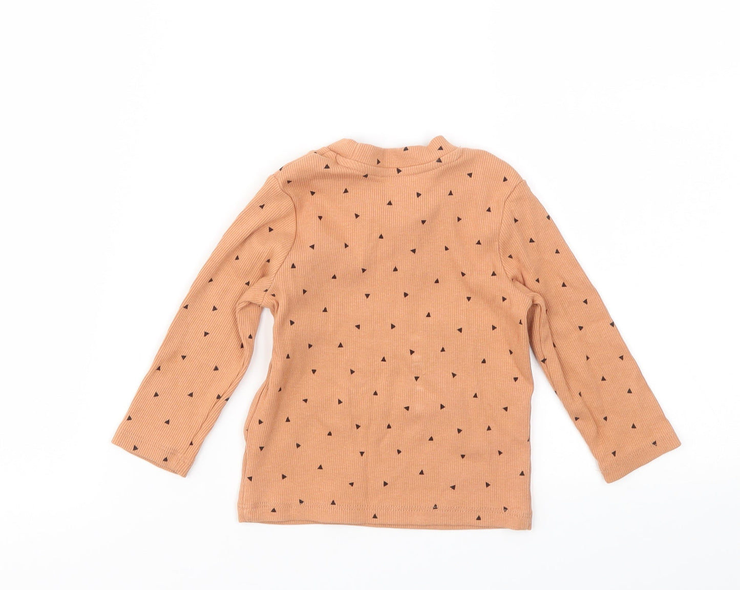 Primark Girls Orange Geometric  Basic T-Shirt Size 9-12 Months