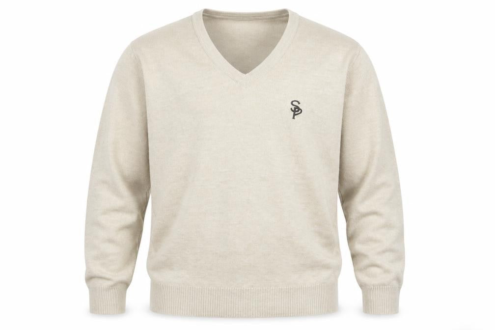Balmoral Mens Beige  Knit Pullover Jumper Size L