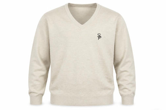 Balmoral Mens Beige  Knit Pullover Jumper Size L