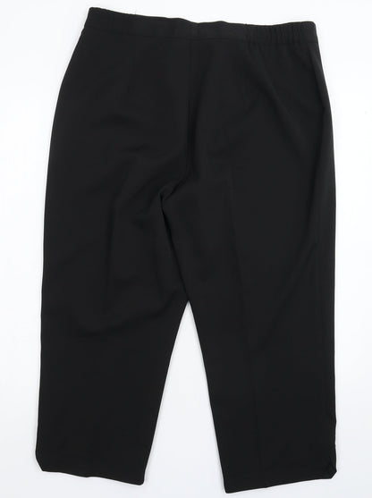 Wardrobe Womens Black   Cropped Trousers Size 16 L23 in