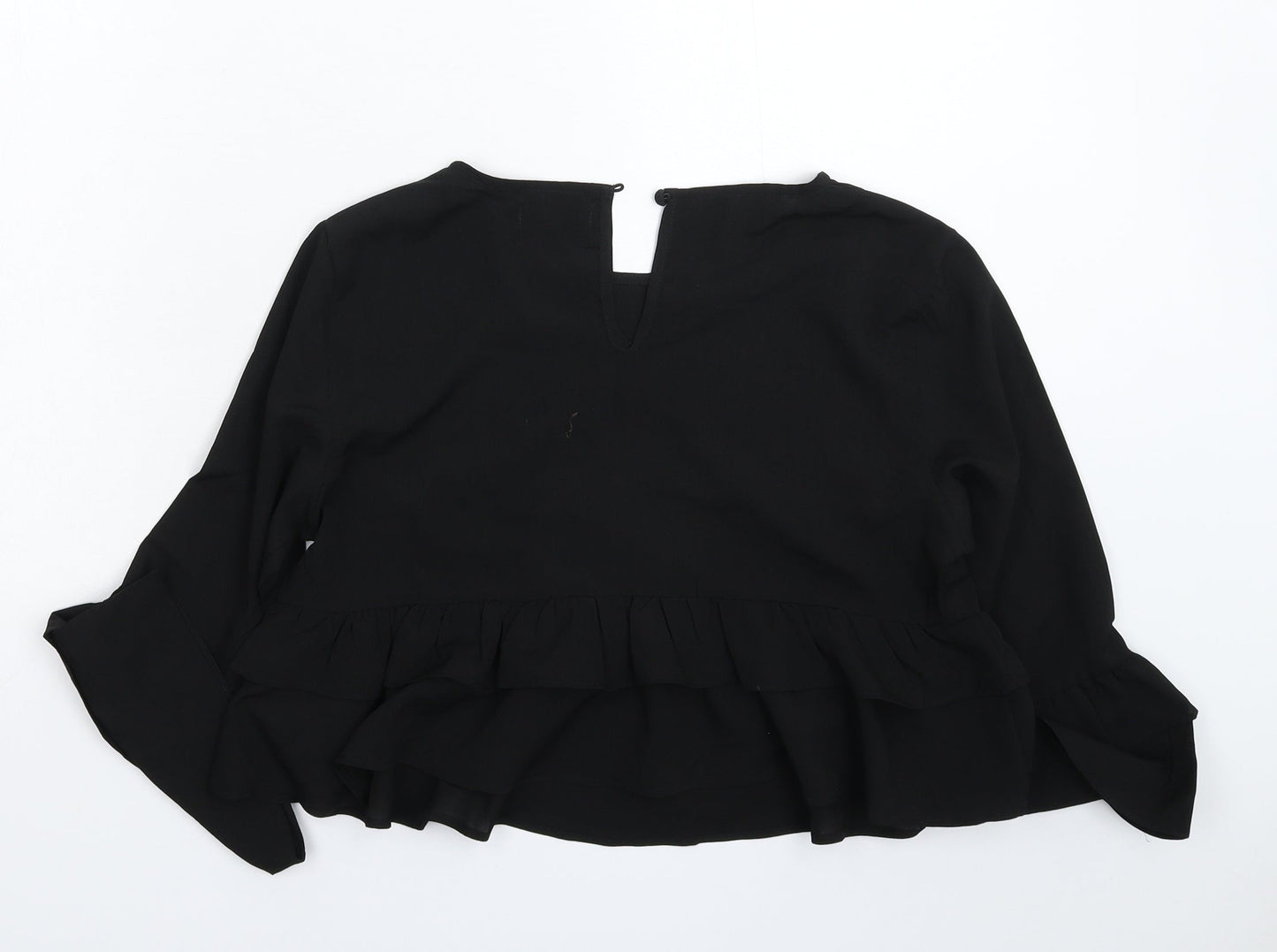 PRETTYLITTLETHING Womens Black   Basic Blouse Size 10