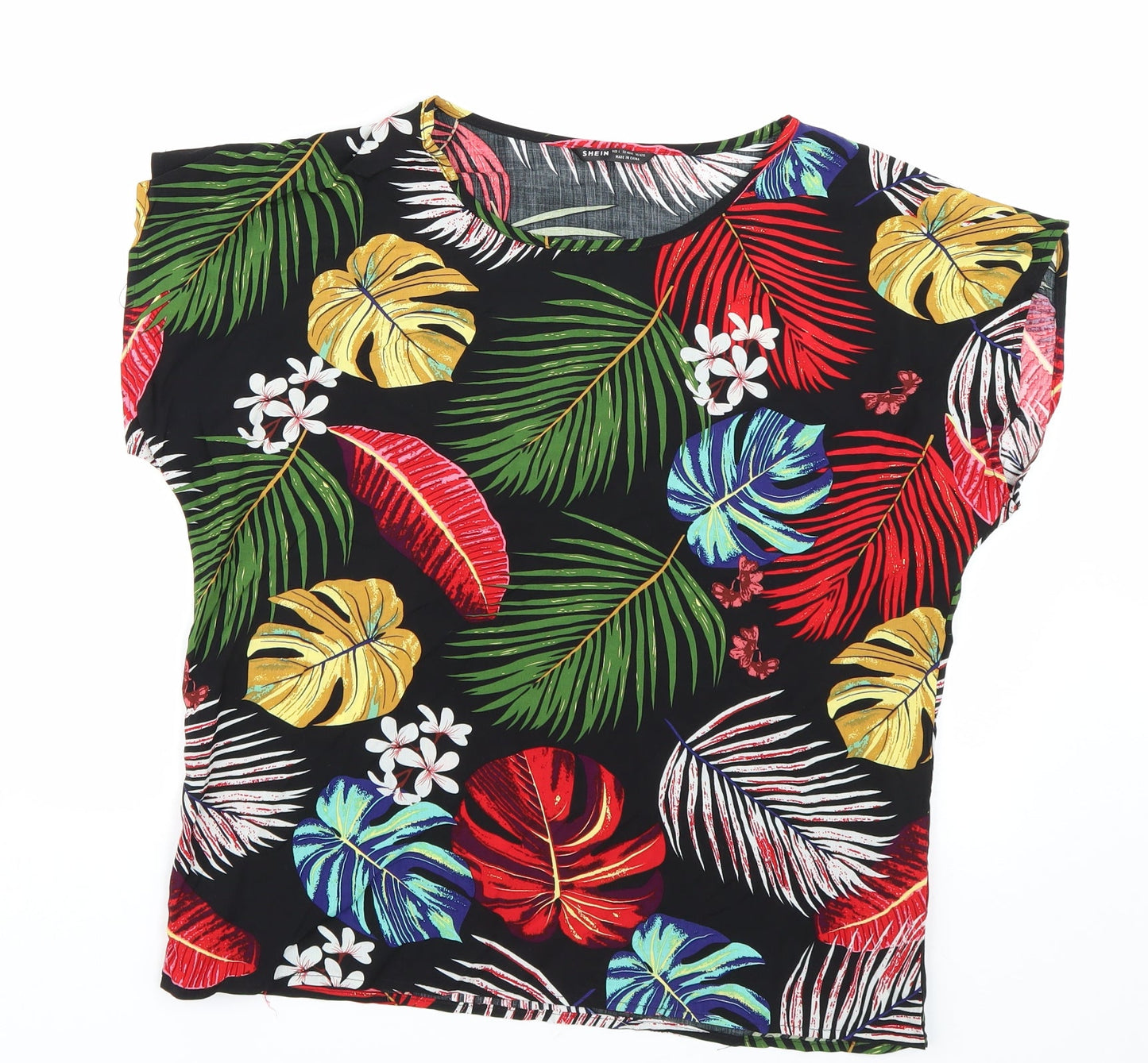 Shien Womens Multicoloured Floral  Basic Blouse Size L